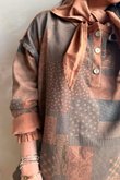 Hippie Shake Patchwork Sweatshirt Rust